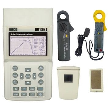 SOLAR SYSTEM ANALYZER (PHOTOVOLTAIC IandV CURVE TESTER) WITH DC CURRENT CLAMP, AC POWER CLAMP, THERMO and IRRADIANCE METER