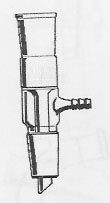  Receiver adapter, verticle with vaccum connection