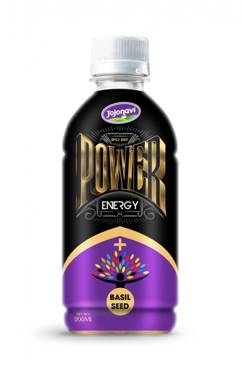 Glass Bottle Energy Drink Power Energy Drink With Basil Seed Flavour